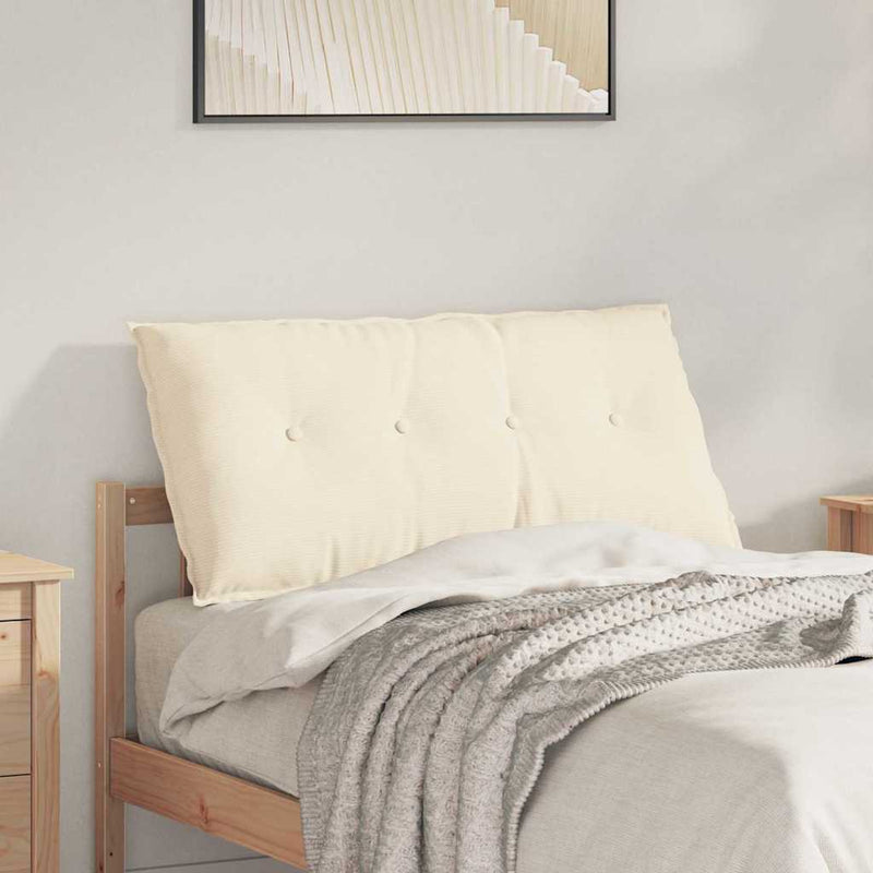 Afbeelding laden in galerijviewer, Vidaxl rugkussen crème 100 x 50 cm cordstof
