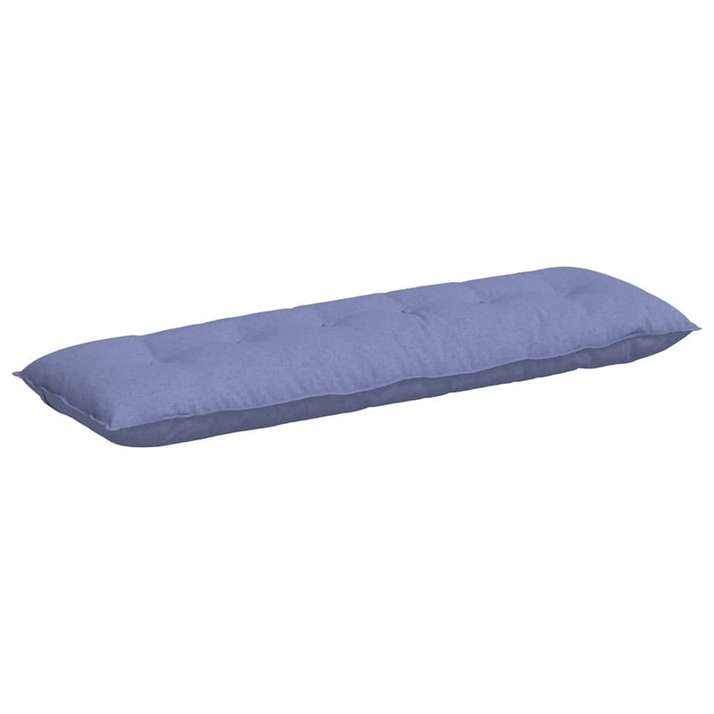 Afbeelding laden in galerijviewer, Vidaxl rugkussen jeans blauw 160 x 50 x 19 cm stof
