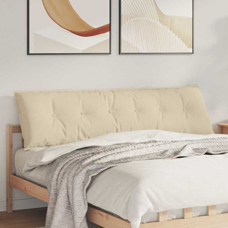 Afbeelding laden in galerijviewer, Vidaxl rugkussen crème 180 x 19 x 50 cm stof
