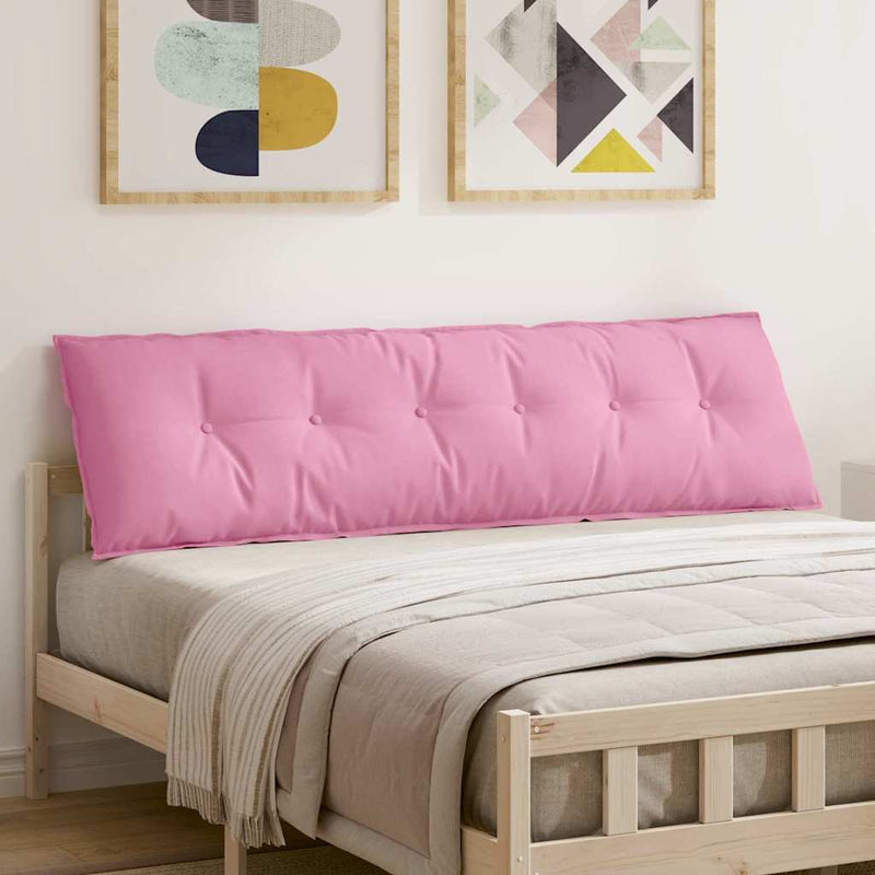 Afbeelding laden in galerijviewer, Vidaxl rugkussen roze 180 x 19 x 50 cm stof
