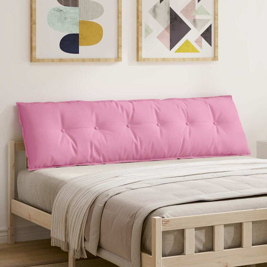 Vidaxl rugkussen roze 180 x 19 x 50 cm stof