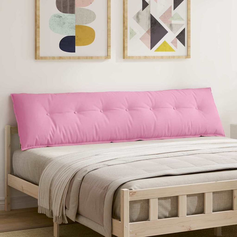 Afbeelding laden in galerijviewer, Vidaxl rugkussen roze 200 x 19 x 50 cm stof
