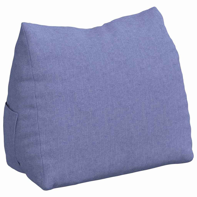 Afbeelding laden in galerijviewer, Vidaxl rugkussen jeans blauw 45 x 20 x 35 cm stof
