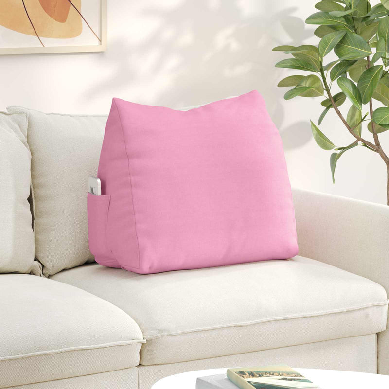 Afbeelding laden in galerijviewer, Vidaxl rugkussen roze 60 x 20 x 50 cm stof
