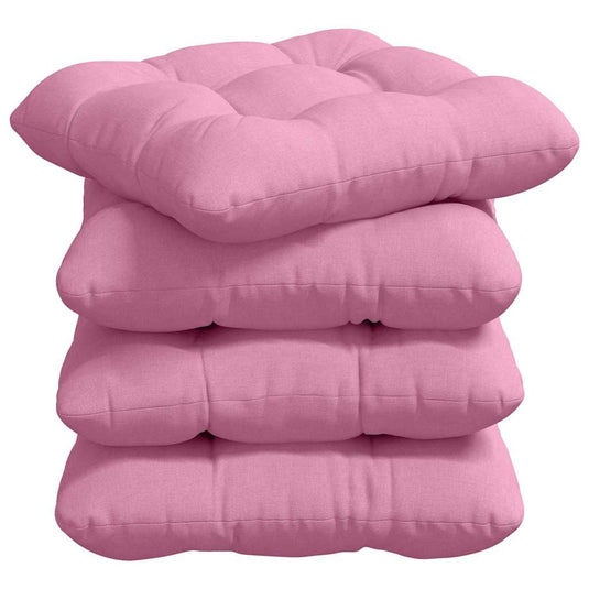 Vidaxl zitkussens 4 st stof roze 40 x 40 x 12 cm