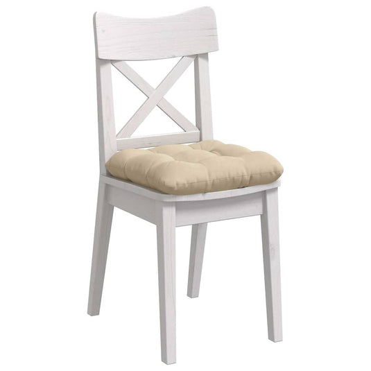 Vidaxl zitkussens 4 pcs crème 40 x 40 cm microvezel stof