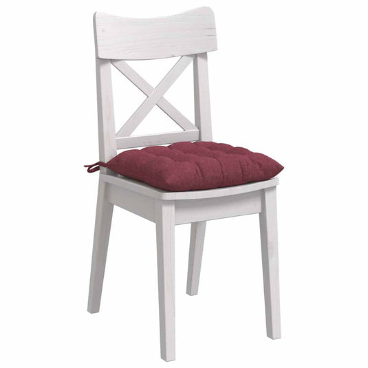 Vidaxl zitkussens 4 pcs wijnrood 40 x 40 x 6 cm stof