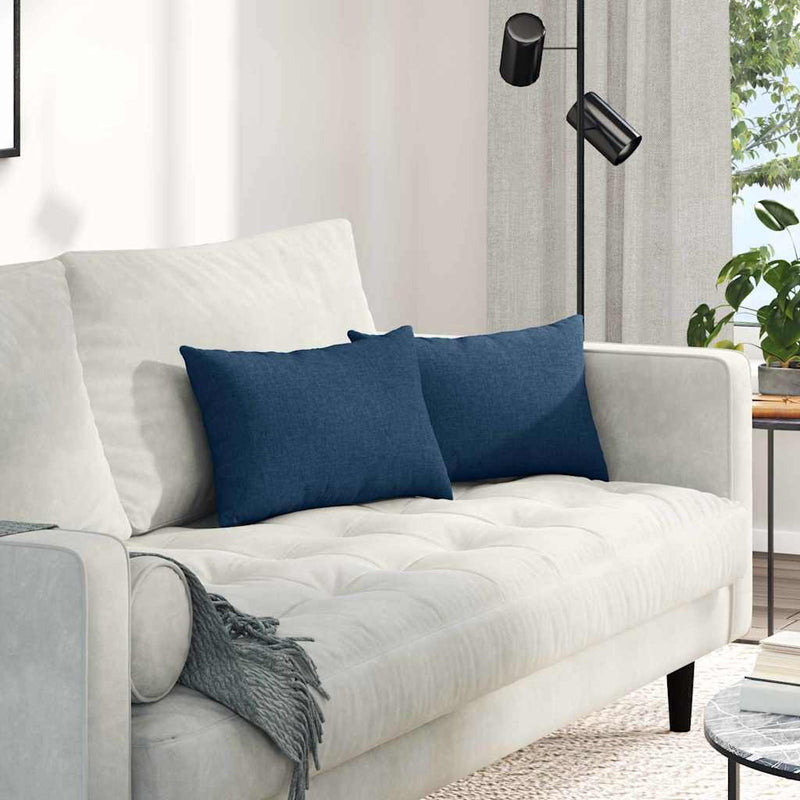 Afbeelding laden in galerijviewer, Vidaxl sofa kussens 2 pcs blauw 50 x 30 cm stof
