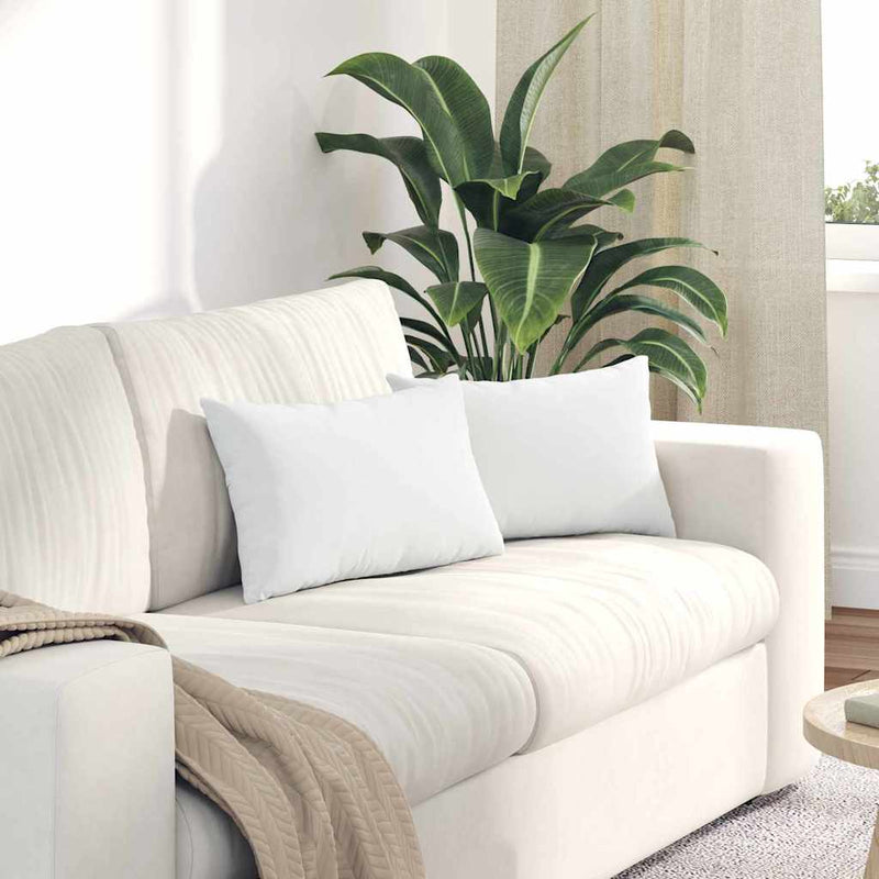 Afbeelding laden in galerijviewer, Vidaxl sofa kussens 2 pcs wit 50 x 30 cm stof
