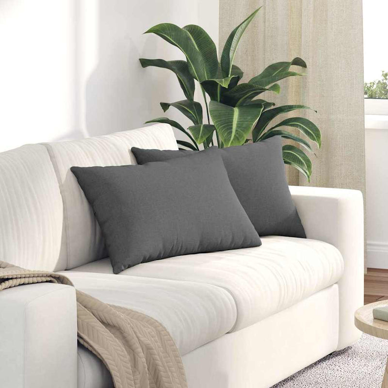 Afbeelding laden in galerijviewer, Vidaxl sofa kussens 2 pcs donkergrijs 60 x 40 cm stof
