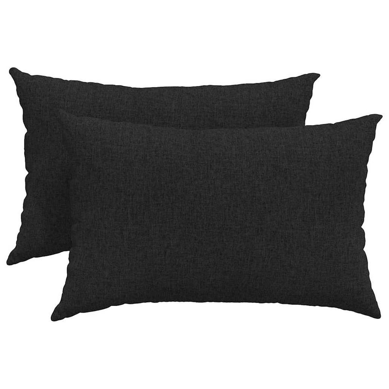 Afbeelding laden in galerijviewer, Vidaxl sofa kussens 2 pcs zwart 60 x 40 cm stof

