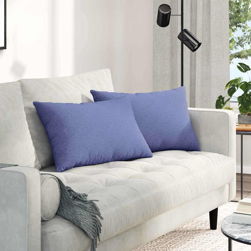 Afbeelding laden in galerijviewer, Vidaxl sofa kussens 2 pcs jeans blauw 60 x 40 cm stof

