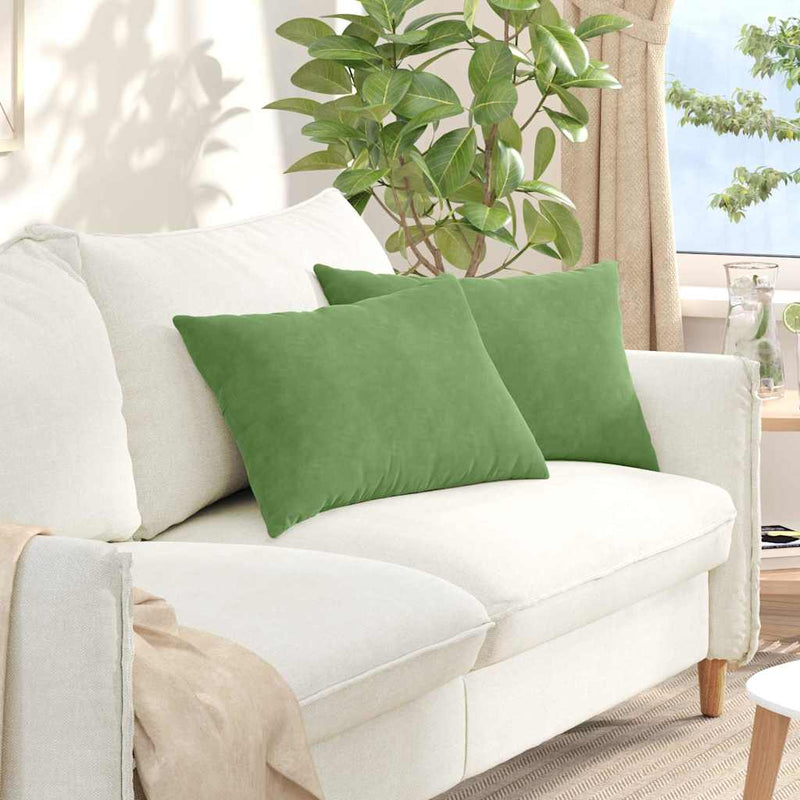 Afbeelding laden in galerijviewer, Vidaxl sofa kussens 2 stuks lichtgroen 60 x 40 cm cordstof
