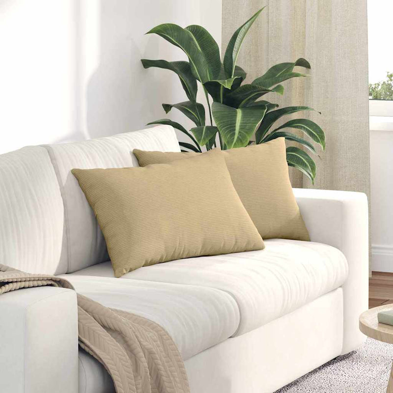 Afbeelding laden in galerijviewer, Vidaxl sofa kussens 2 stuks grijs groen 60 x 40 cm cordstof
