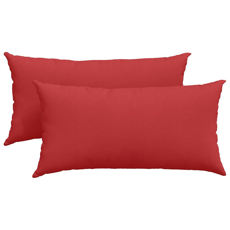 Afbeelding laden in galerijviewer, Vidaxl sofa kussens 2 pcs rood 80 x 40 cm stof
