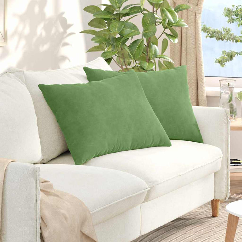 Afbeelding laden in galerijviewer, Vidaxl sofa kussens 2 stuks lichtgroen 70 x 50 cm cordstof
