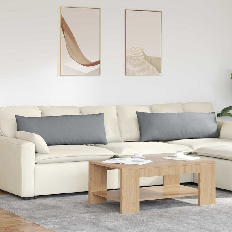 Afbeelding laden in galerijviewer, Vidaxl sofa kussens 2 st stof lichtgrijs 120 x 40 cm
