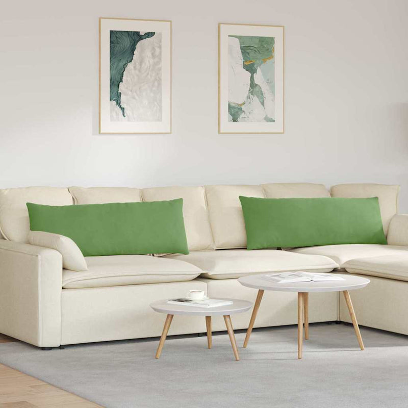 Afbeelding laden in galerijviewer, Vidaxl sofa kussens 2 stuks lichtgroen 120 x 40 cm cordstof
