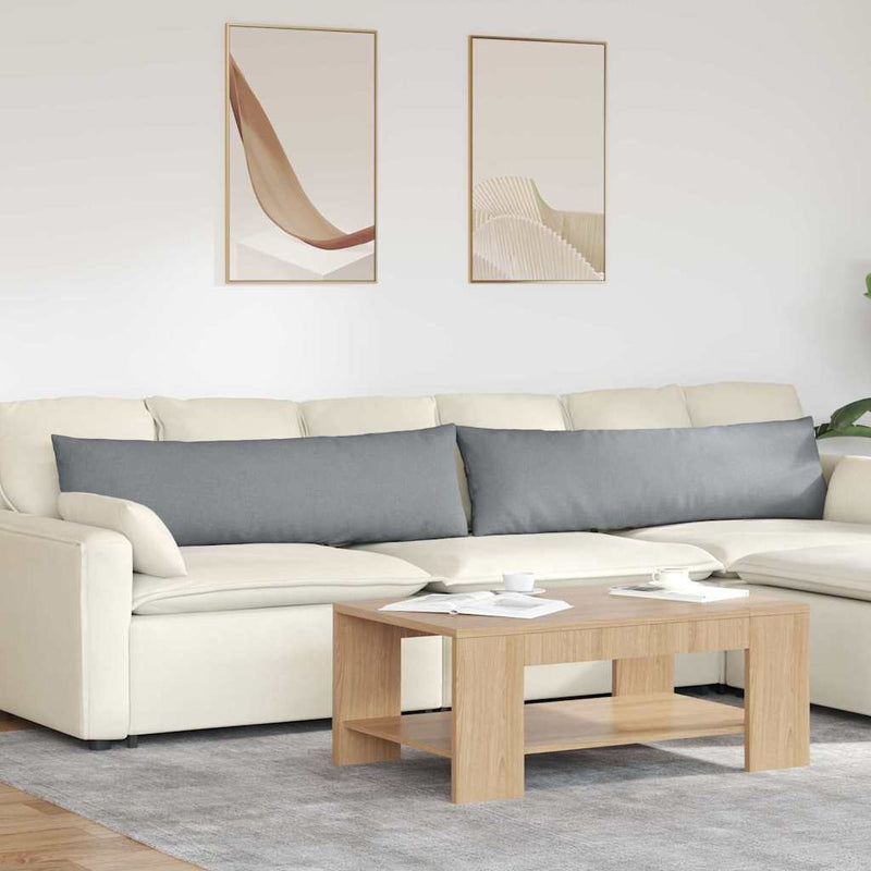 Afbeelding laden in galerijviewer, Vidaxl sofa kussens 2 pcs lichtgrijs 145 x 40 cm stof
