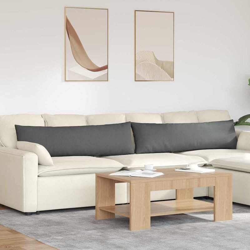 Afbeelding laden in galerijviewer, Vidaxl sofa kussens 2 pcs donkergrijs 145 x 40 cm stof
