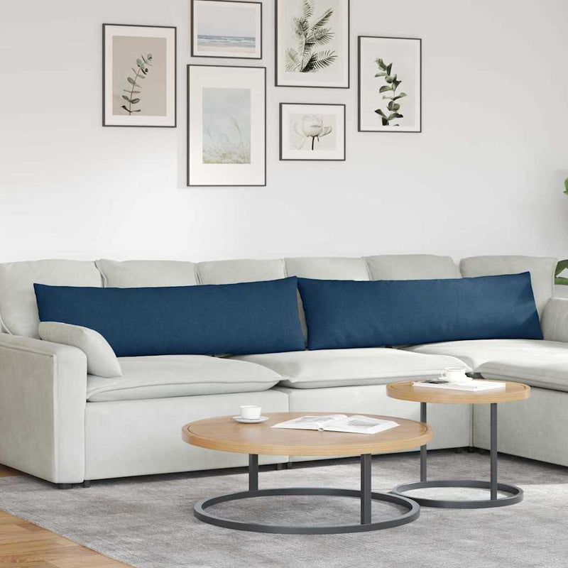 Afbeelding laden in galerijviewer, Vidaxl sofa kussens 2 stuks blauw 145 x 40 cm stof
