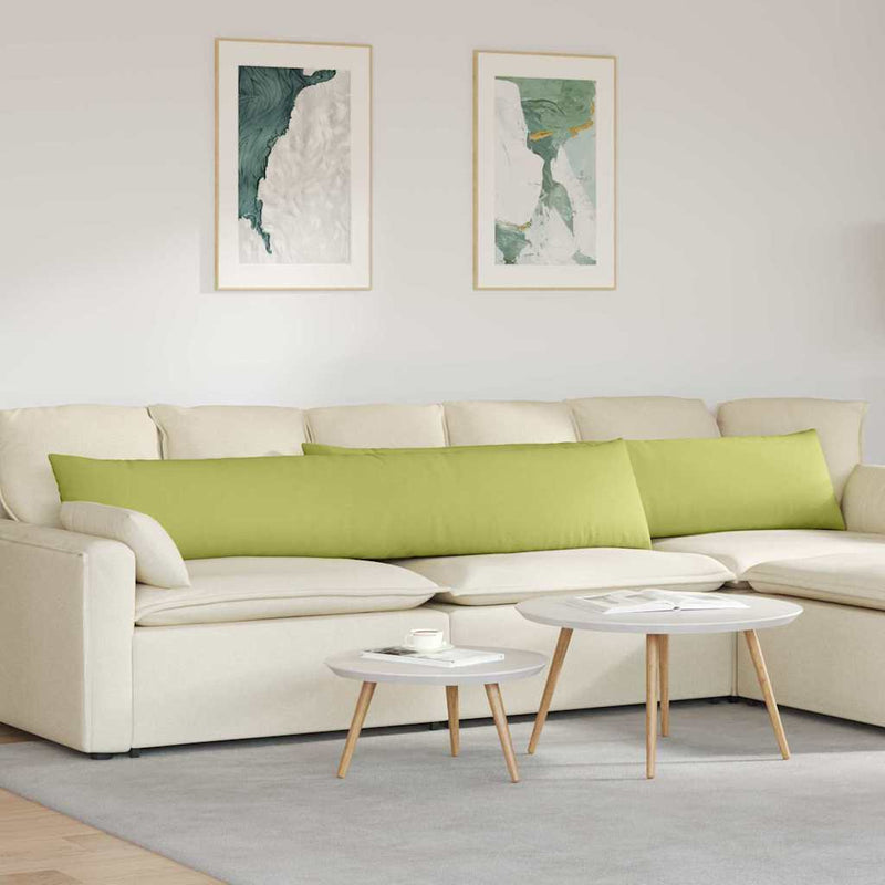 Afbeelding laden in galerijviewer, Vidaxl sofa kussens 2 pcs lichtgroen 200 x 40 cm stof
