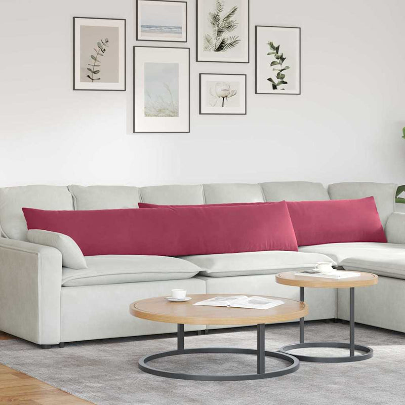 Afbeelding laden in galerijviewer, Vidaxl sofa kussens 2 stuks wijnrood 200 x 40 cm cordstof
