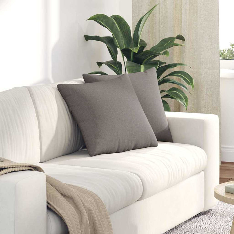 Afbeelding laden in galerijviewer, Vidaxl sofa kussens 2 pcs taupe 45 x 45 cm stof
