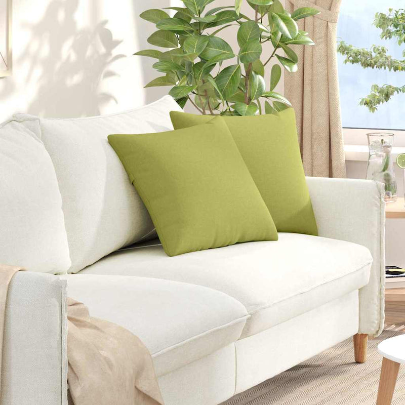 Afbeelding laden in galerijviewer, Vidaxl sofa kussens 2 pcs lichtgroen 45 x 45 cm stof
