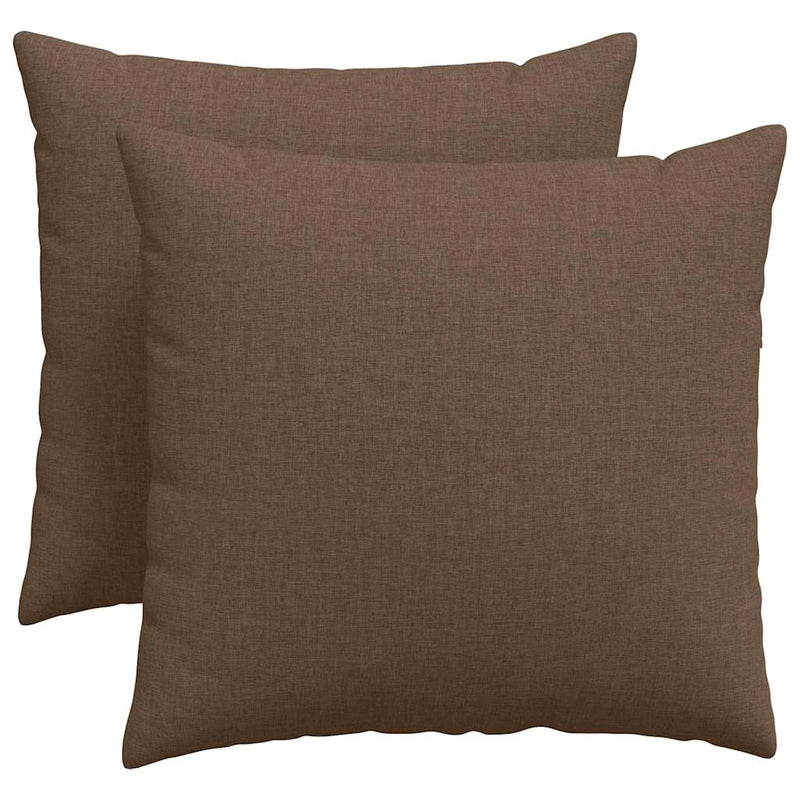 Afbeelding laden in galerijviewer, Vidaxl sofa kussens 2 pcs bruin 50 x 50 cm stof
