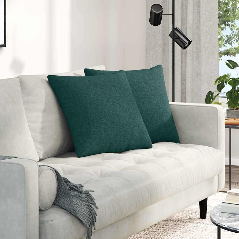 Afbeelding laden in galerijviewer, Vidaxl sofa kussens 2 pcs donkergroen 50 x 50 cm stof
