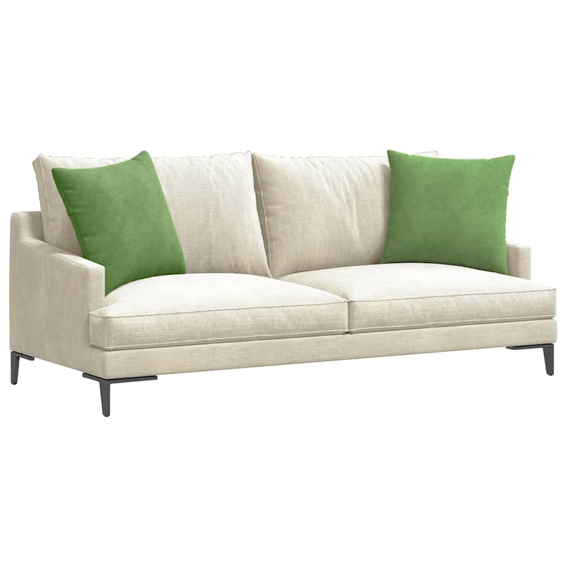 Afbeelding laden in galerijviewer, Vidaxl sofa kussens 2 st fluweel lichtgroen 50 x 50 cm
