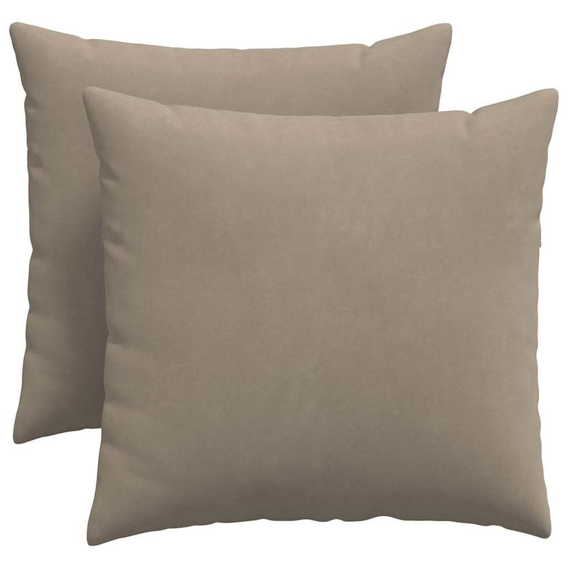 Afbeelding laden in galerijviewer, Vidaxl sofa kussens 2 st stof taupe 50 x 50 cm
