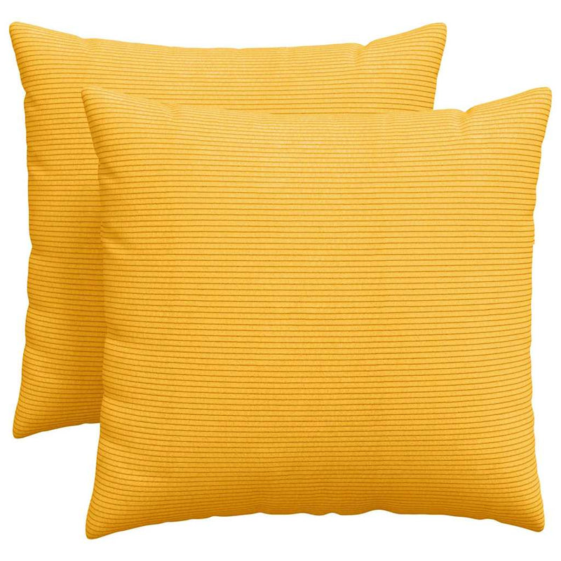 Afbeelding laden in galerijviewer, Vidaxl sofa kussens 2 stuks lichtgeel 50 x 50 cm cordstof
