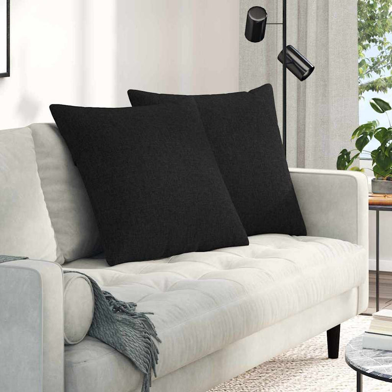 Afbeelding laden in galerijviewer, Vidaxl sofa kussens 2 pcs zwart 60 x 60 cm stof
