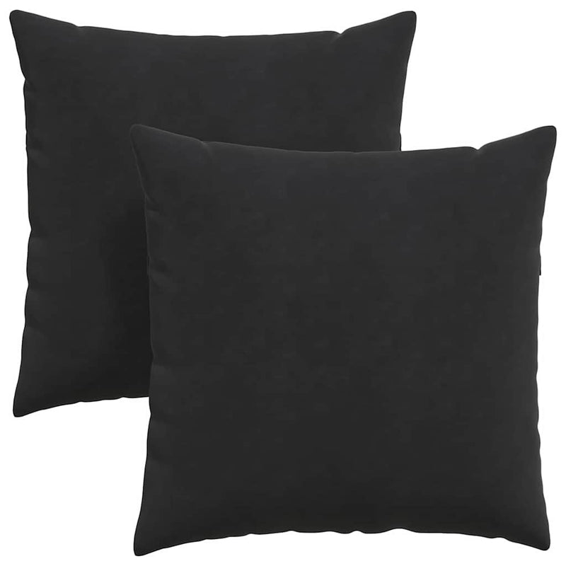 Afbeelding laden in galerijviewer, Vidaxl sofa kussens 2 st fluweel zwart 60 x 60 cm
