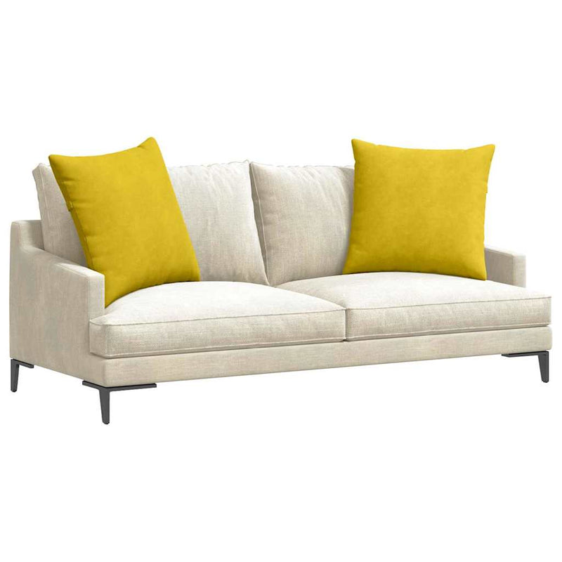 Afbeelding laden in galerijviewer, Vidaxl sofa kussens 2 st katoen stof geel 60 x 60 cm
