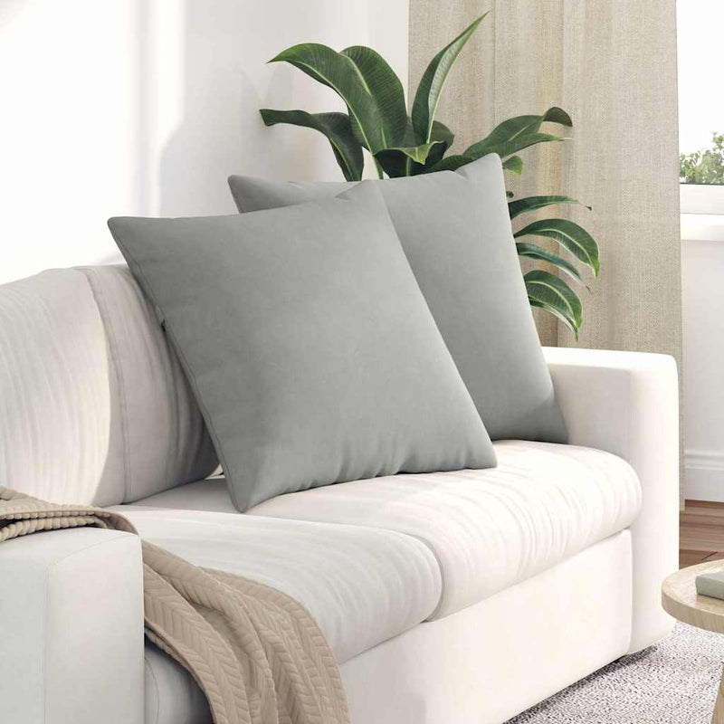 Afbeelding laden in galerijviewer, Vidaxl sofa kussens 2 stuks lichtgrijs 60 x 60 cm stof
