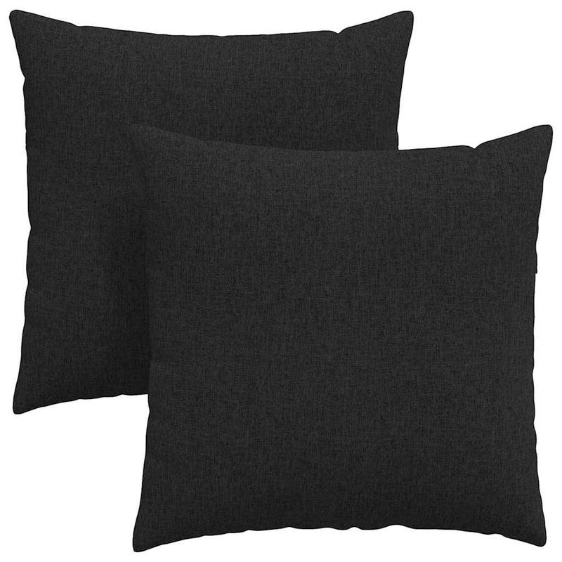 Afbeelding laden in galerijviewer, Vidaxl sofa kussens 2 pcs zwart 80 x 80 cm stof
