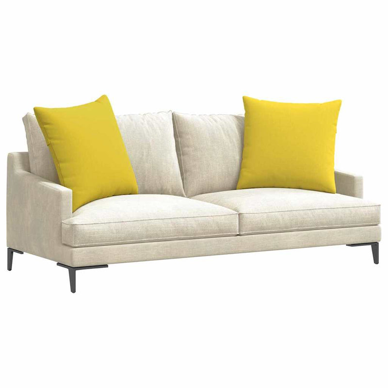 Afbeelding laden in galerijviewer, Vidaxl sofa kussens 2 pcs lichtgeel 80 x 80 cm stof
