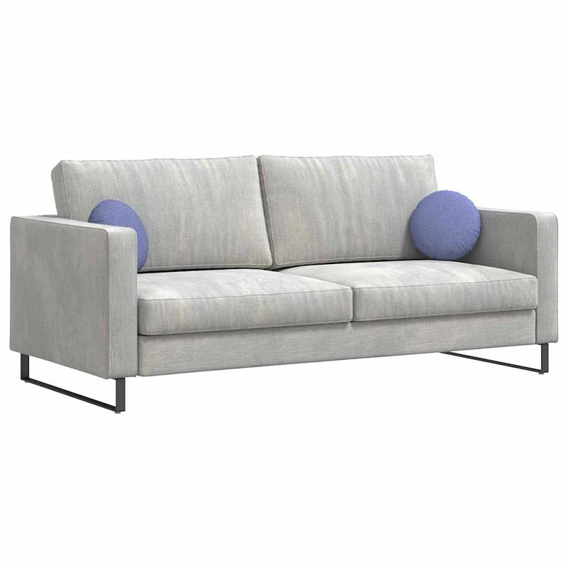 Afbeelding laden in galerijviewer, Vidaxl zitkussens 2 st stof jeans blauw ø30 x 13 cm
