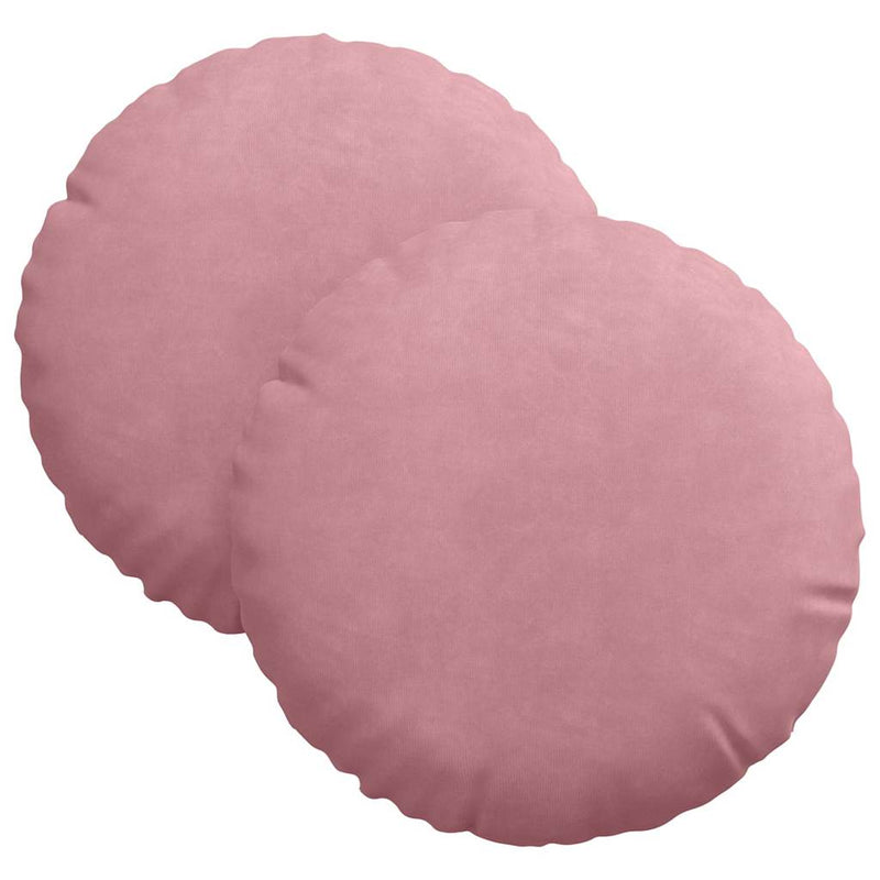 Afbeelding laden in galerijviewer, Vidaxl zitkussens 2 st fluweel roze ø30 x 13 cm
