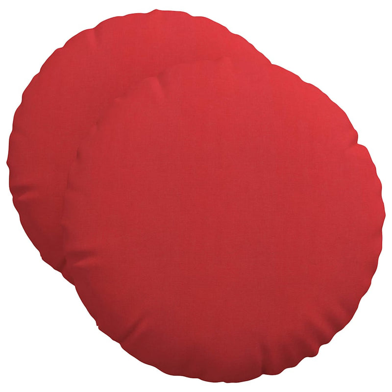 Afbeelding laden in galerijviewer, Vidaxl zitkussens 2 pcs rood ø50 x 19 cm stof
