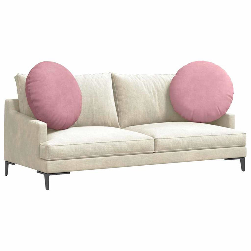 Afbeelding laden in galerijviewer, Vidaxl zitkussens 2 pcs roze ø 80 x 29 cm fluweel
