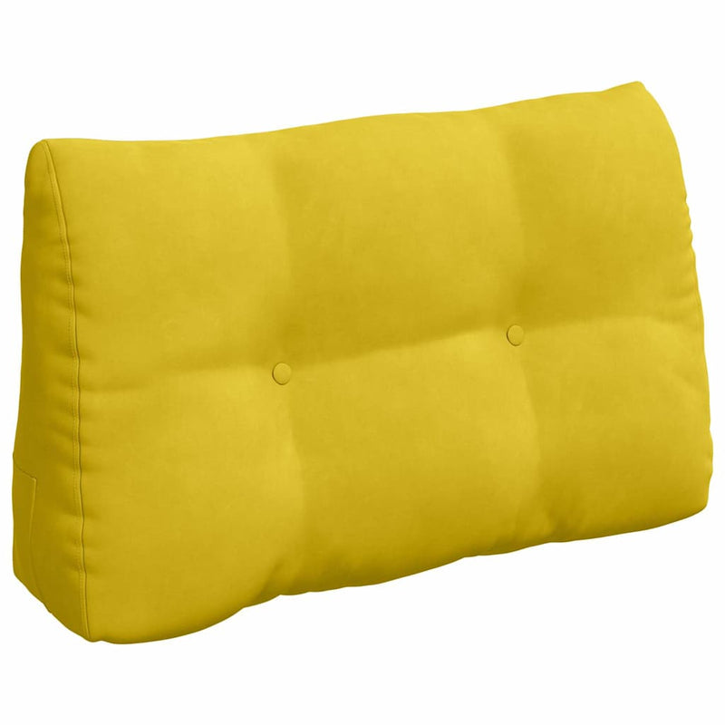 Afbeelding laden in galerijviewer, Vidaxl rugkussen geel 80 x 24 x 50 cm fluweel

