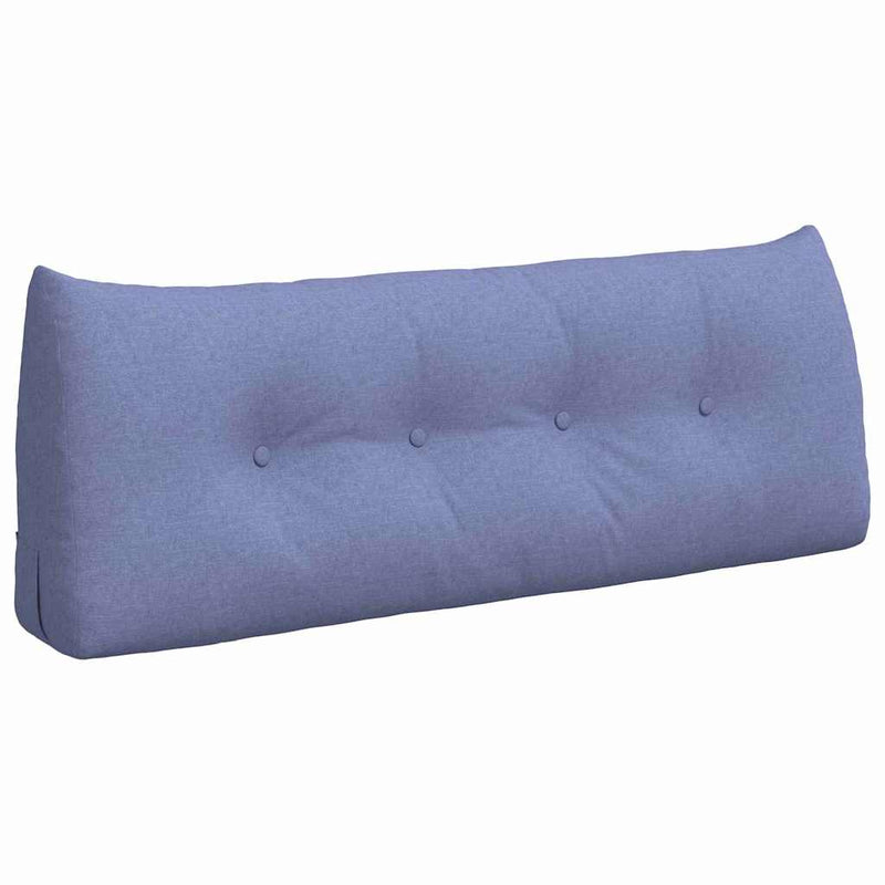 Afbeelding laden in galerijviewer, Vidaxl rugkussen jeans blauw 120 x 50 x 24 cm stof
