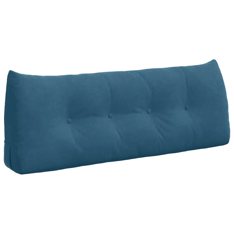 Afbeelding laden in galerijviewer, Vidaxl rugkussen blauw 120 x 50 x 24 cm fluweel
