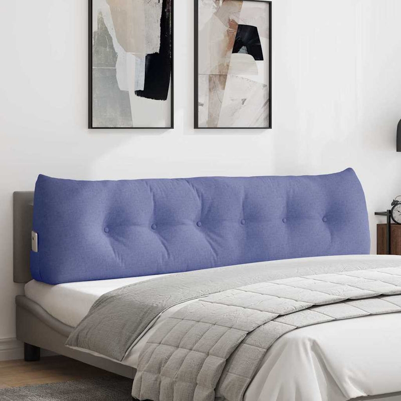 Afbeelding laden in galerijviewer, Vidaxl rugkussen jeans blauw 180 x 50 x 24 cm stof
