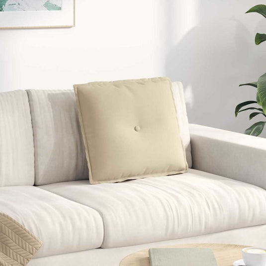 Vidaxl rugkussen crème 50 x 45 cm microvezel stof