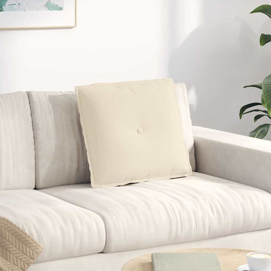 Vidaxl rugkussen beige 50 x 45 cm microvezel stof